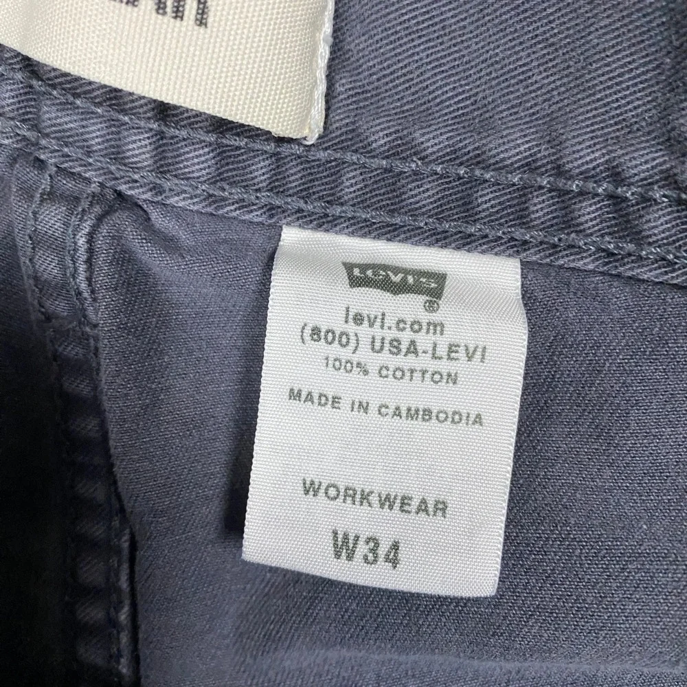 Levi's Workwear Shorts Mens W34 Gray Cotton Utility Cargo Carpenter 366453371